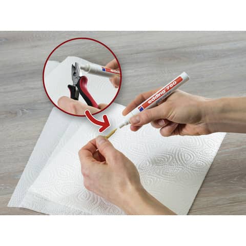 Marcatore a vernice edding 750 punta conica 2-4 mm bianco E-750 049
